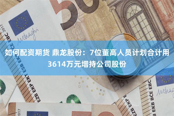 如何配资期货 鼎龙股份：7位董高人员计划合计用3614万元增持公司股份