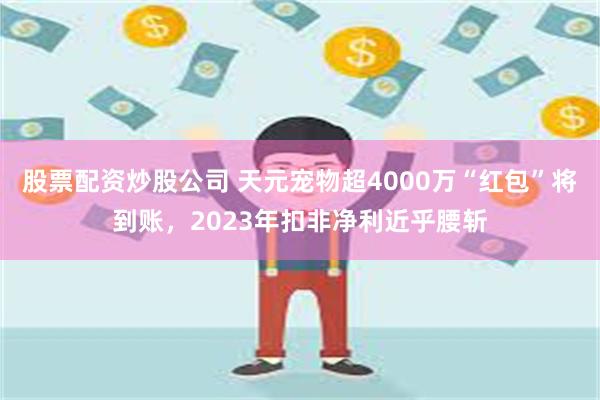 股票配资炒股公司 天元宠物超4000万“红包”将到账，2023年扣非净利近乎腰斩