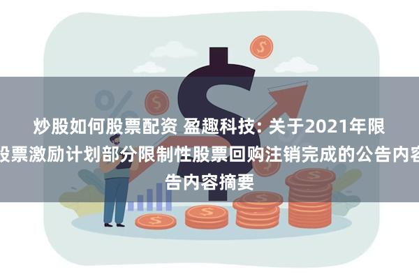 炒股如何股票配资 盈趣科技: 关于2021年限制性股票激励计划部分限制性股票回购注销完成的公告内容摘要