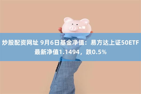 炒股配资网址 9月6日基金净值：易方达上证50ETF最新净值1.1494，跌0.5%