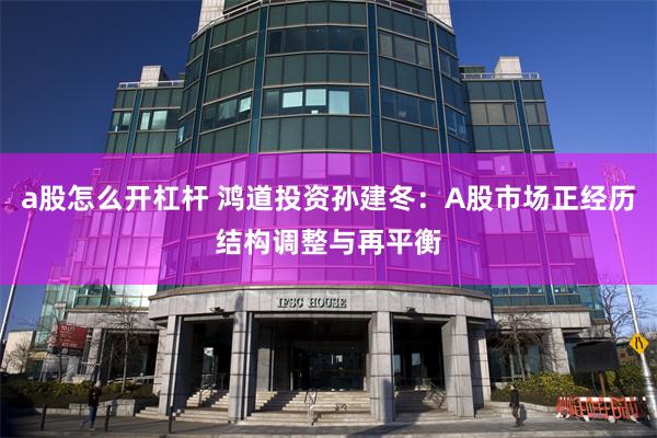 a股怎么开杠杆 鸿道投资孙建冬：A股市场正经历结构调整与再平衡