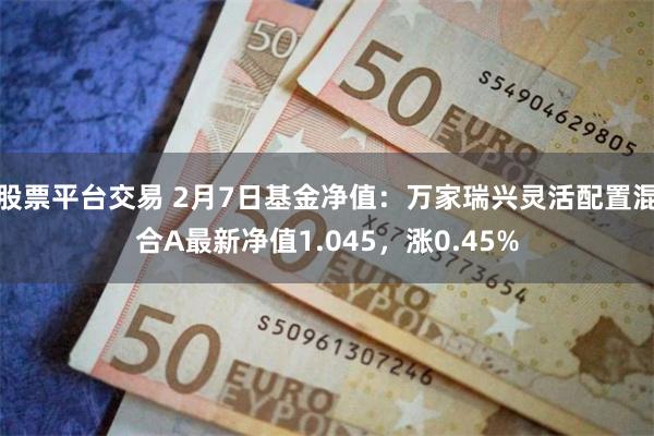 股票平台交易 2月7日基金净值：万家瑞兴灵活配置混合A最新净值1.045，涨0.45%